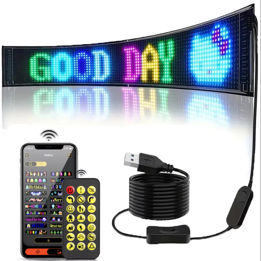 Car Led Light - 16x96 LED 매트릭스 픽셀 패널, 스크롤링