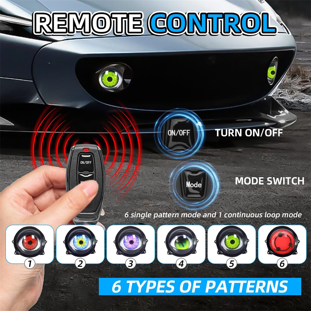    6모드 LED 다이내믹 데빌 아이 조절 가능한  - Car Led Light 리뷰 및 가격